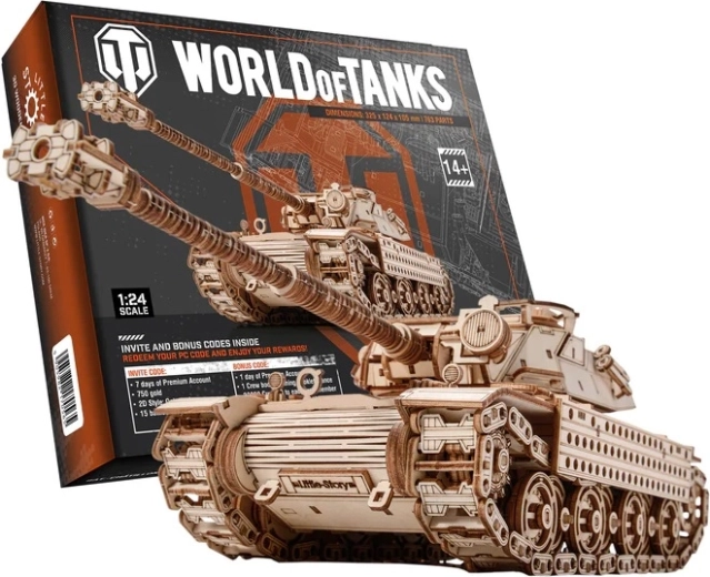 Puidust 3D kokkupandav mudel World of Tanks Bat.-Chatillon Bourrasque