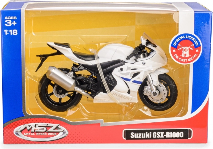 1:18 Motorcycle Model SUZUKI GSX‑R1000 White