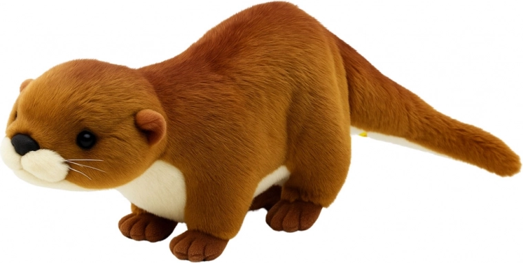 Kaisukas pruun-valge plüüs-saarmas 50 cm