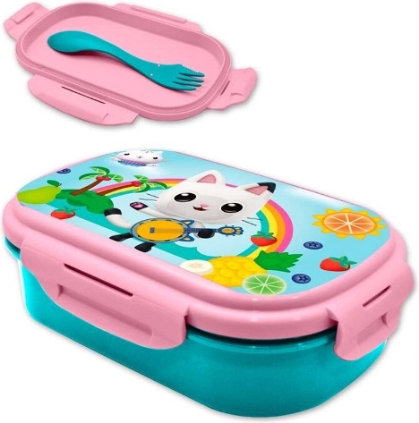 GABBY’S DOLLHOUSE lunch box with cutlery set