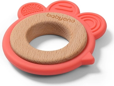 BabyOno puidust-silikoonist närimislelu Hen