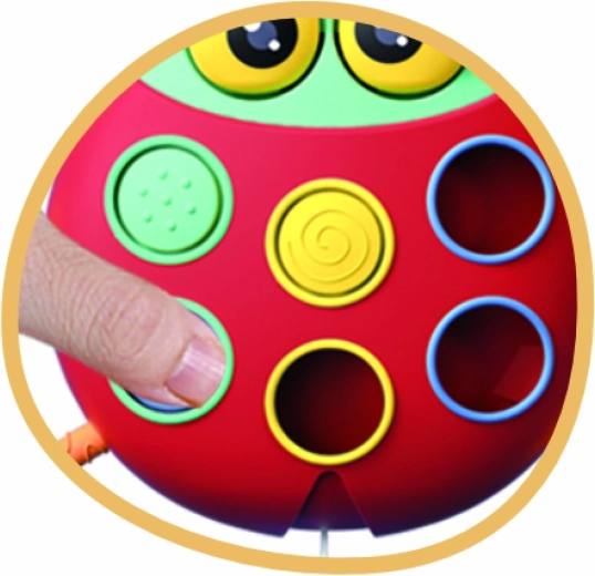 Press-and-pop bubbles for tactile stimulation