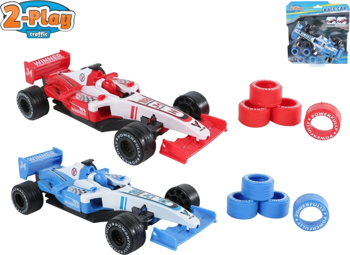 Võidusõiduauto 2-Play Traffic tagasitõmmatava mehhanismiga 17 cm
