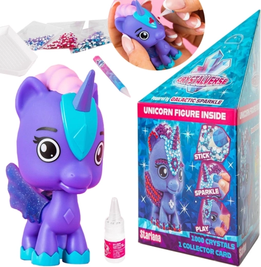 Crystalverse Crystalcorns Unicorn – creative set with diamond decoration