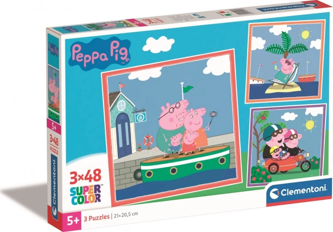 Clementoni pusle Põrsas Peppa 3×48 tükki