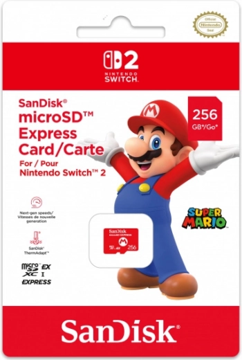 SanDiski 256 GB microSD Express kaart Nintendo Switch 2 jaoks