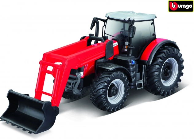 Bburago Farmland traktor Massey Ferguson 8740S esilaaduriga 10 cm