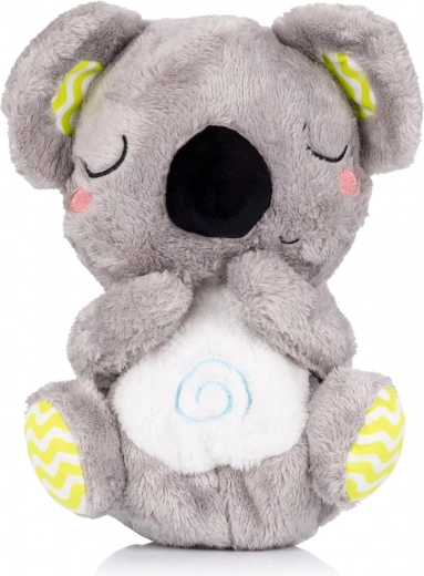 Plush breathing musical toy CHIPOLINO koala green/gray