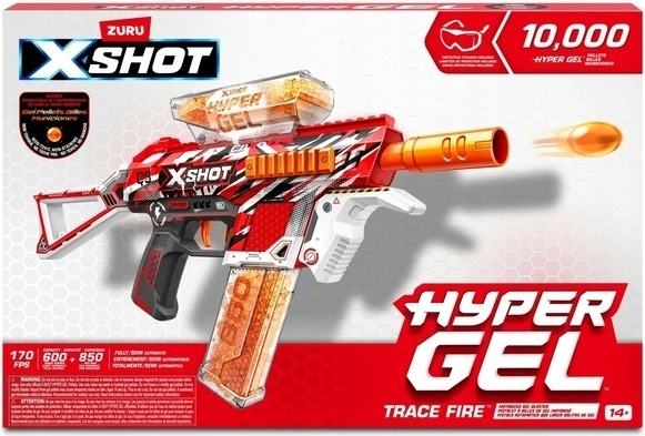ZURU X-Shot Hyper Gel Trace Fire hüpergeelikuulide blaster