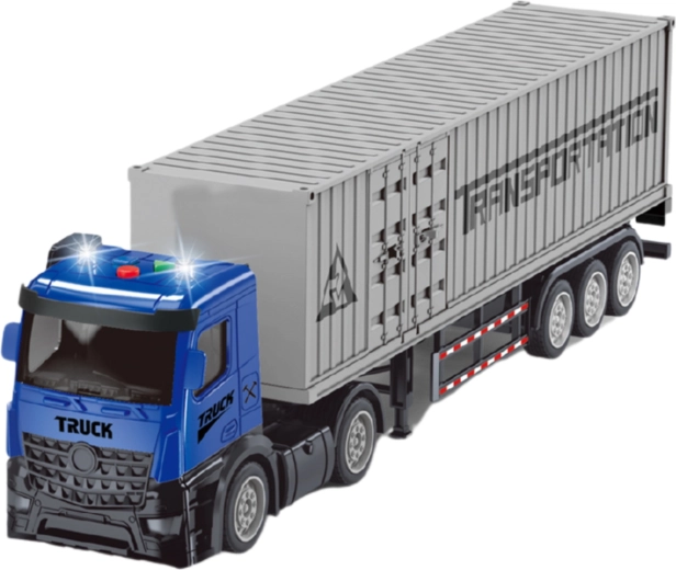 Realistic truck tractor with detachable trailer
