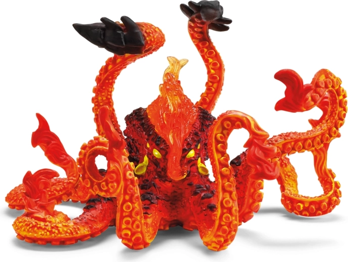 Fire Kraken with tentacles and suction cups