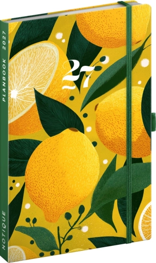 Notique planbook märkmik ja märkmed sidrunid 2027, 13 × 21 cm