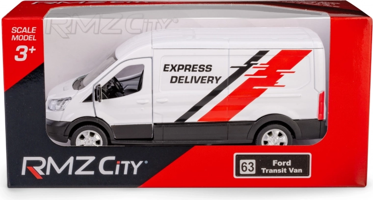 Metallist Ford Transit 2018 kaubiku mudel mõõtkavas 1:43 tagasitõmmatava mehhanismiga