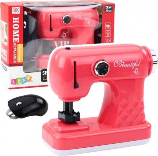 Children's Sewing Machine with Mouse and Light Pink