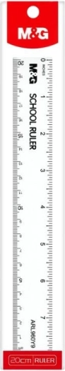M&G Transparent Plastic Ruler 20 cm
