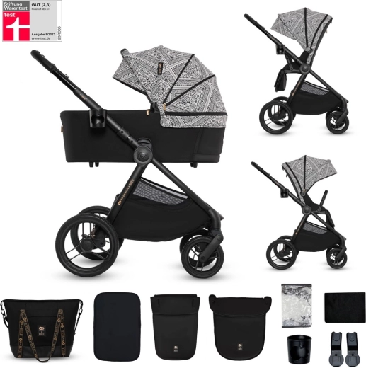 KINDERKRAFT Nea 2 2-in-1 комбинированная stroller Lunar Black Bizuu