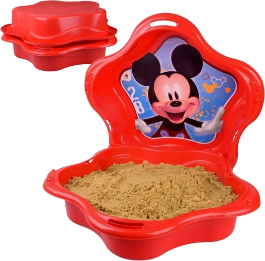 plastic shell sandbox 2-in-1 with MICKEY MOUSE motif – can be closed, also as a paddling pool