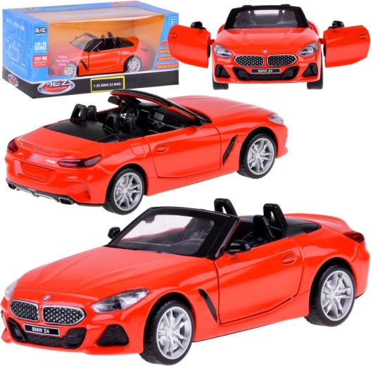 Metallist mudel BMW Z4 M40i kabrio 1:30 tulede ja helidega