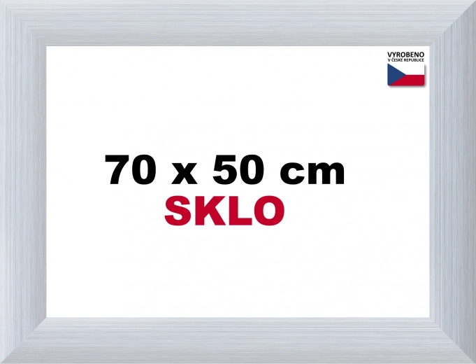 Aluminum frame for puzzles 70 × 50 cm, silver