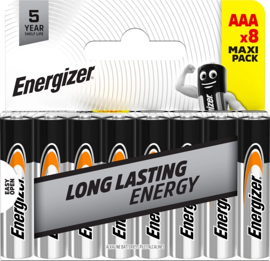Energizeri aluselised AAA-patareid, 8 tk