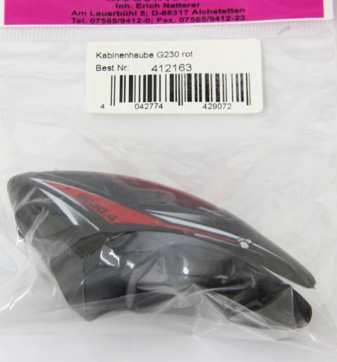 Jamara kabiin canopy G230 punane - 1 tk