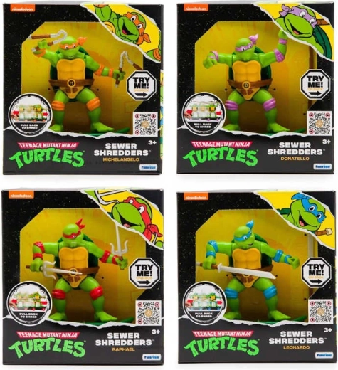 Ninja Turtles Sewer Shredders action figure on a skateboard with pull-back action - 1 piece