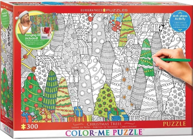 Eurographics Color Me Puzzle jõulupuud 300 tükki koos riputuskomplektiga