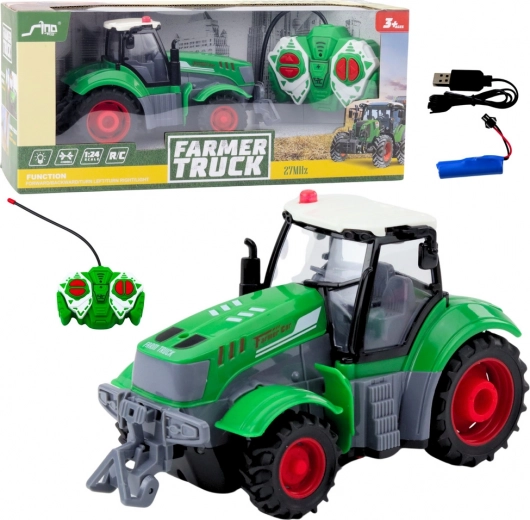 Green Remote-Controlled Tractor 1:24
