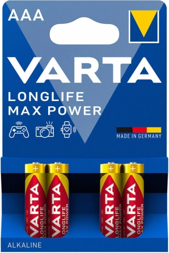Varta Longlife Max Power AAA micro pencil batteries, 4 pcs