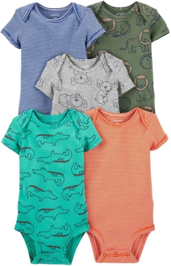 Carter's puuvillane lühikese varrukaga bodi safari-poisi jaoks, 5 tk, suurus 56