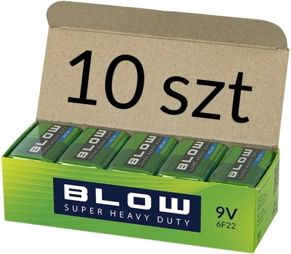 BLOW 9 V (6F22) patareid Super Heavy Duty, pakis 10 tk