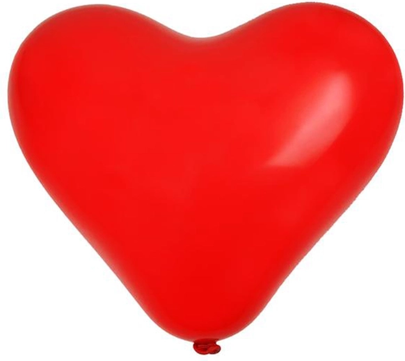 Heart-shaped balloons 23 cm, 20 pcs, color mix