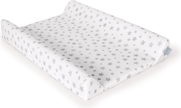 Ceba changing mat cover 50 × 70 cm, 2 pcs – light grey + grey stars