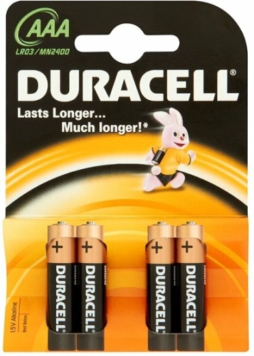 AAA Micro Batteries DURACELL Basic, 4 pcs