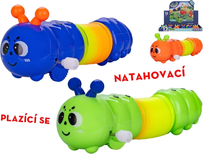 Cheerful wind-up caterpillar for little ones