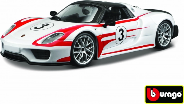 Metallist auto mudel 1:24 Porsche 918 Weissach – valge