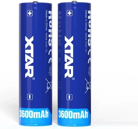 Li-ion aku XTAR 18650 3,6 V 3600 mAh kaitsega