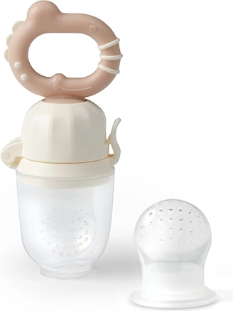 BABYONO Dino Food Feeder, beige, from 6 months