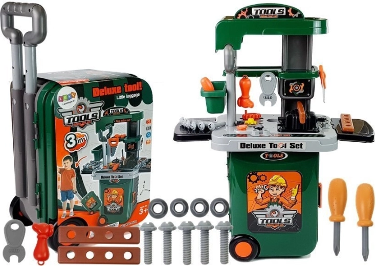 Tool Set in a Case Workshop Saw Screwdriver
