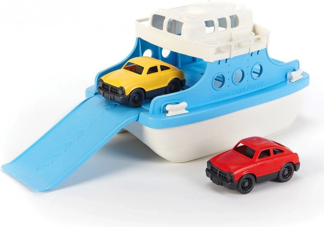 GREEN TOYS sinivalge praam mänguautodega