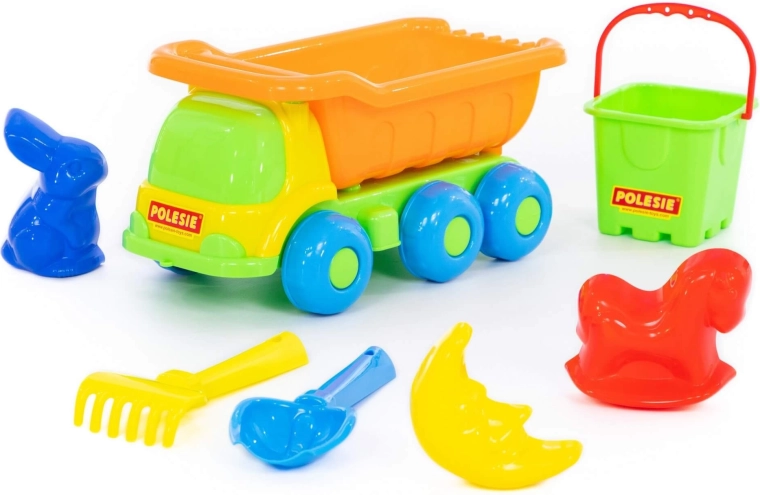 Sand set with a dump truck