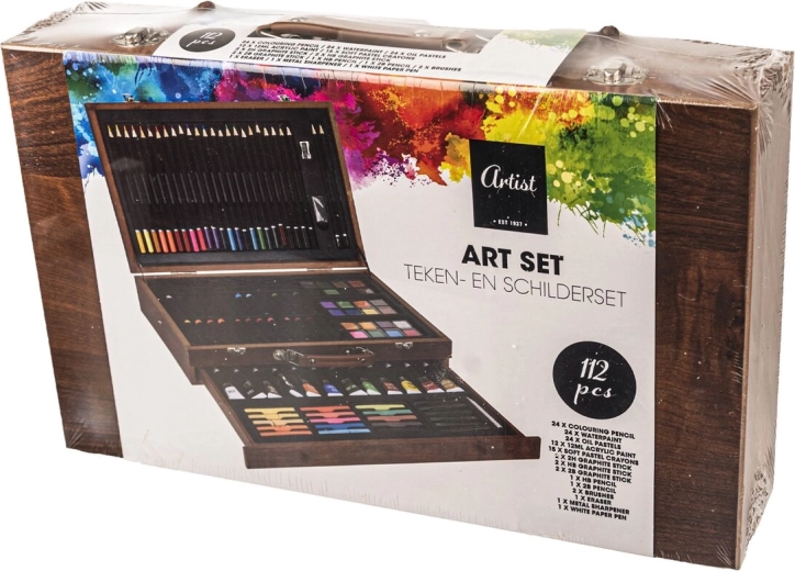 Wooden box – creative painting set 38 × 24 cm