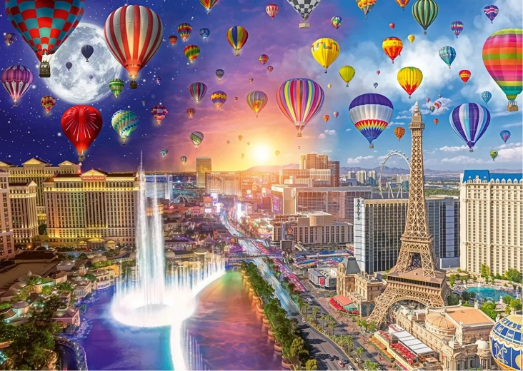 SCHMIDT Puzzle Day and Night: Las Vegas, 1,000 Pieces