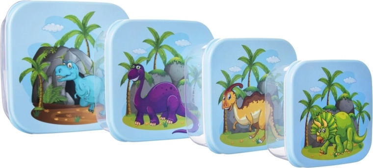 Laste dinosaurusekspressiga snäkikarbid 4 tk