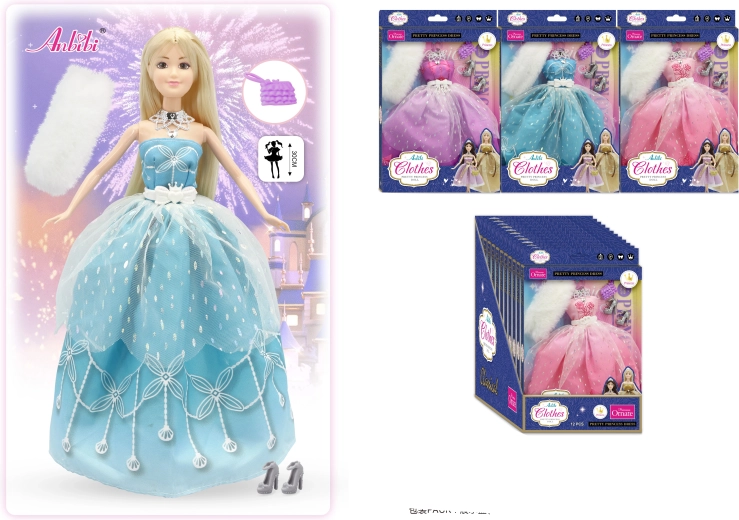 Classic Princess Dress for 30 cm Dolls – multiple variants