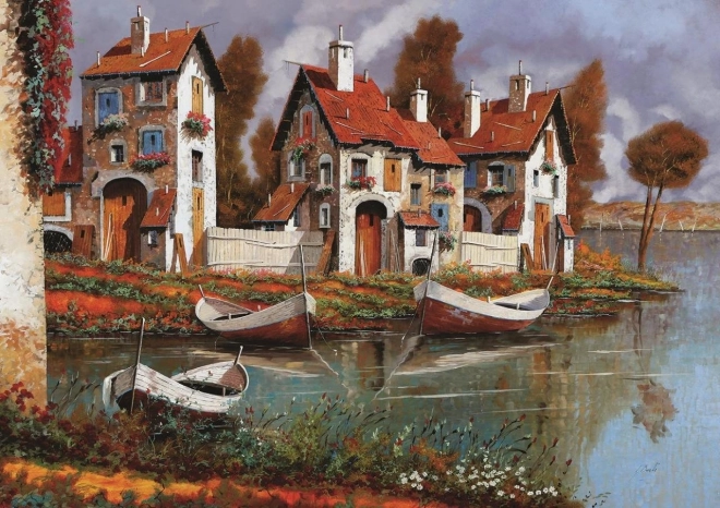 ART PUZZLE Puzzle Houses in a Circle, Italy 1000 pieces