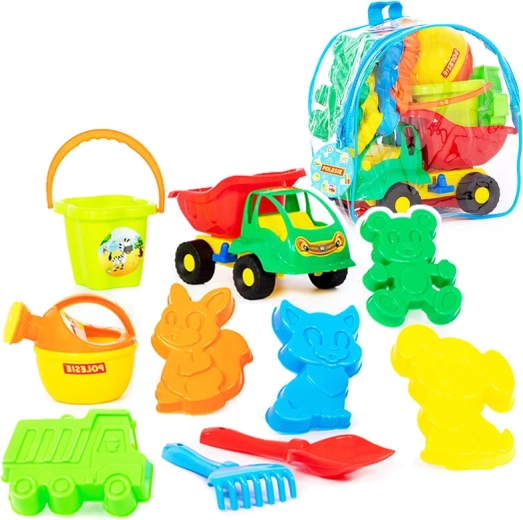 Car and sand molds in a backpack - 1 piece