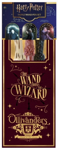 Set of pens shaped like wizard wands HARRY POTTER Magical Locations