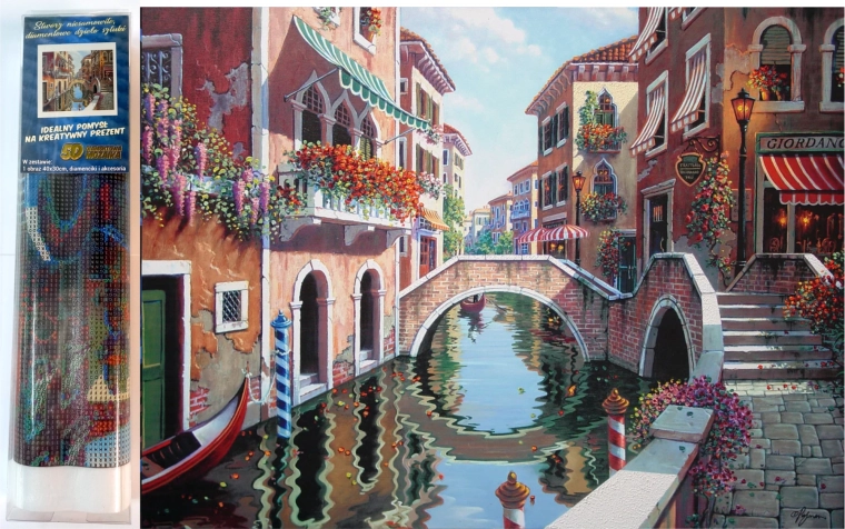 Teemantmaal Veneetsia sild 30 × 40 cm