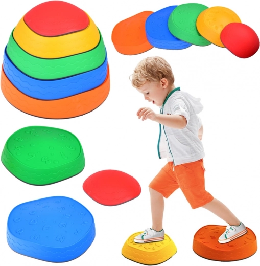 Sensory balance trail – stones for balance training, 5 pcs